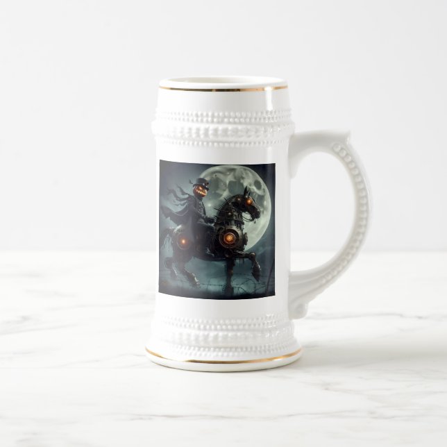 Chope À Bière Halloween Steampunk Cavalier sans tête (Droite)