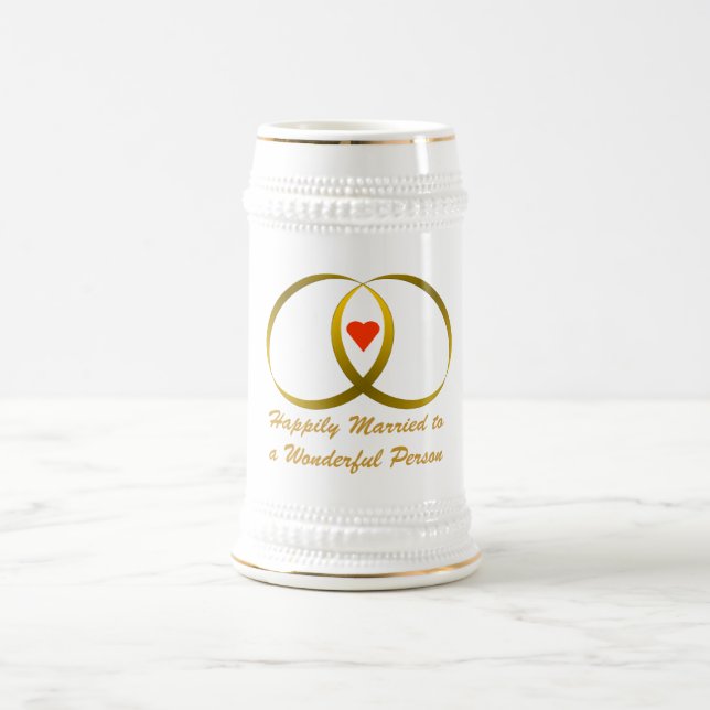 Chope À Bière Heureusement marié (Centre)