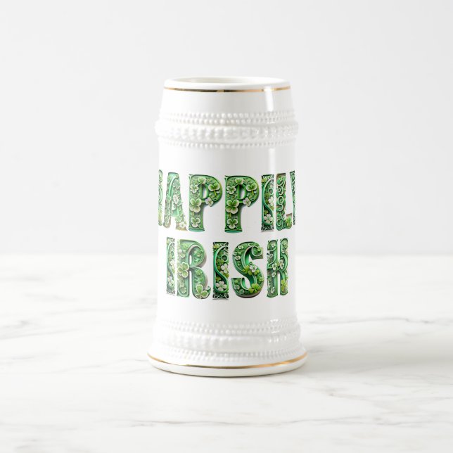 Chope À Bière Heureux Irlandais (Centre)