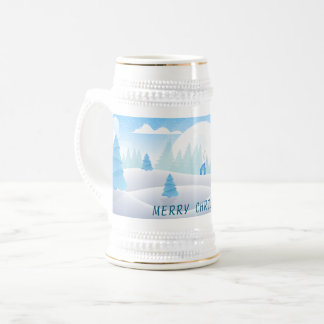 Chope À Bière Hiver Thème Joyeux Noël Stein