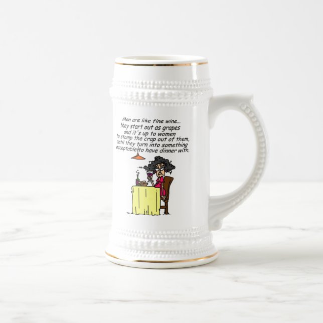 Chope À Bière Hommes et FIne Humour de vin (Droite)