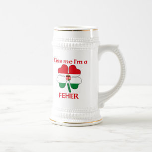 Chope À Bière Hongrois personnalisés m'embrassent que je suis