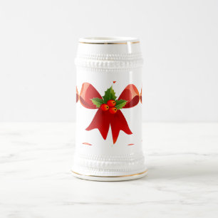 Chope À Bière Houx rouge Thunder_Cove de ruban