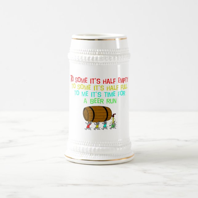 Chope À Bière Humour de course de bière (Centre)