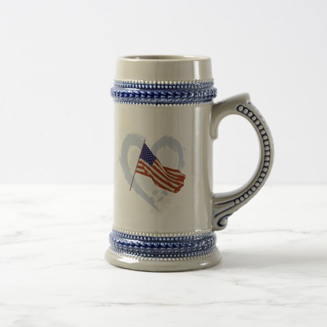 Chope À Bière I love America - American Flag (Droite)