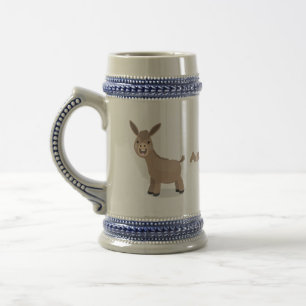 Chope À Bière Illustration d'âne miniature joyeux