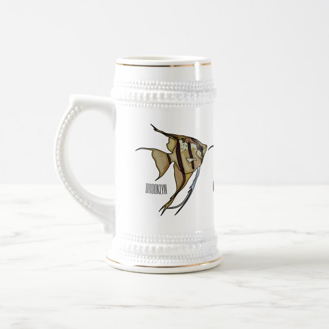 Chope À Bière Illustration d'angelfish (Gauche)