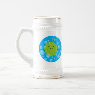 Chope À Bière Illustration de bulles de chaux vert mou