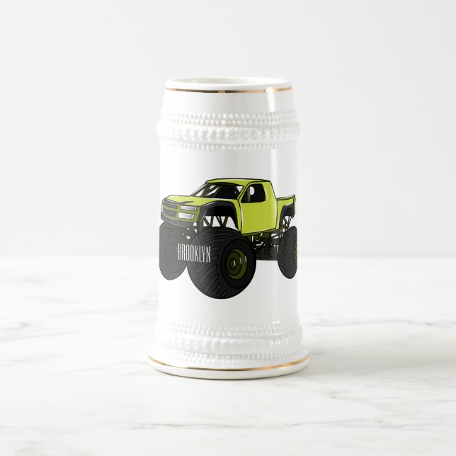 Chope À Bière Illustration de camion monstre (Centre)