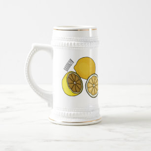 Chope À Bière Illustration de citron