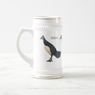 Chope À Bière illustration de dessin animé d'oiseau Maleo