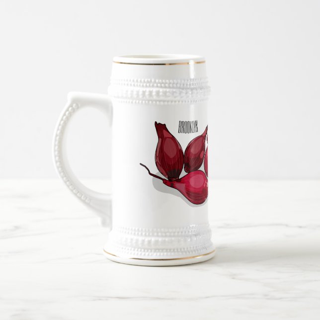 Chope À Bière Illustration de dessin animé Shallot (Gauche)