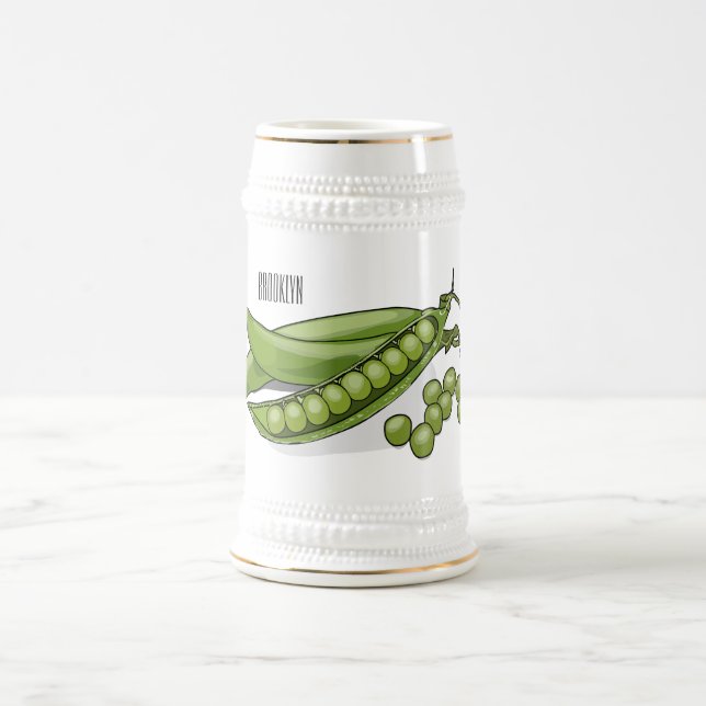 Chope À Bière Illustration de dessin de pois (Centre)