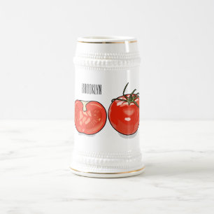 Chope À Bière Illustration de dessin sur la tomate