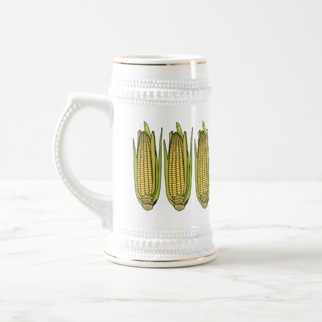 Chope À Bière Illustration de dessin sur le maïs (Gauche)