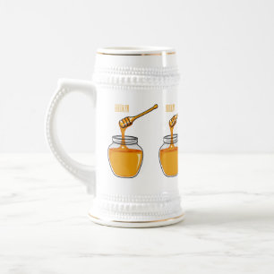 Chope À Bière Illustration de dessin sur le miel