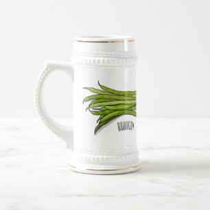 Chope À Bière Illustration de haricots verts