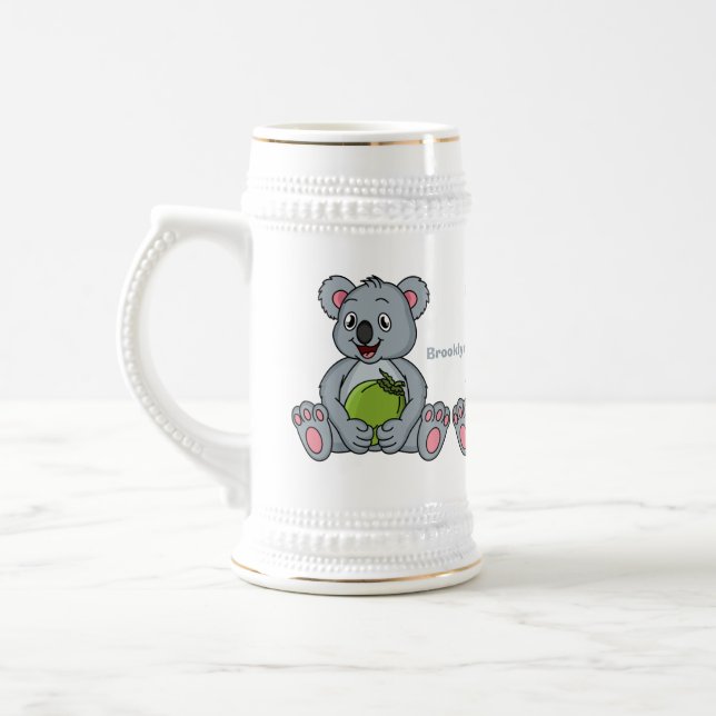 Chope À Bière Illustration de la koala de Cute et de la noix de  (Gauche)