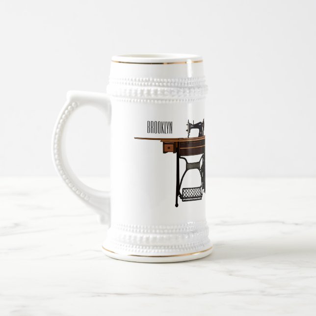 Chope À Bière Illustration de la machine à coudre (Gauche)
