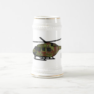 Chope À Bière Illustration de l'hélicoptère de l'armée
