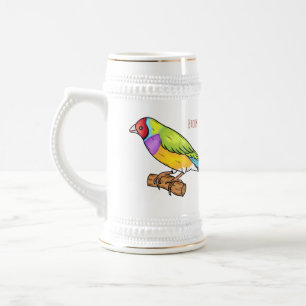 Chope À Bière Illustration de l'oiseau de taille gouldienne