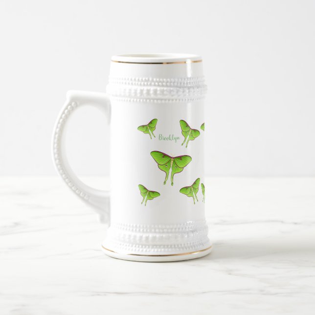 Chope À Bière Illustration de Luna Moth (Gauche)