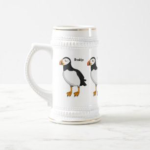 Chope À Bière Illustration de macareux de l'Atlantique