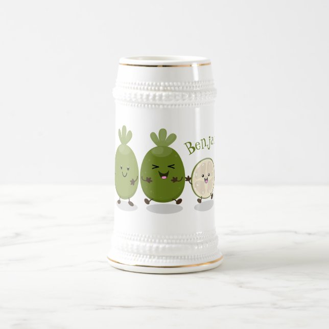 Chope À Bière Illustration de mignonne guava feijoa (Centre)