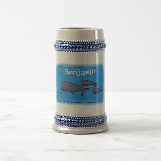 Chope À Bière Illustration de mignonne migratrice de baleines à  (Centre)