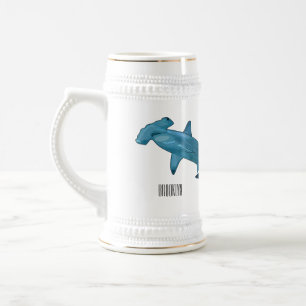 Chope À Bière Illustration de requin marteau