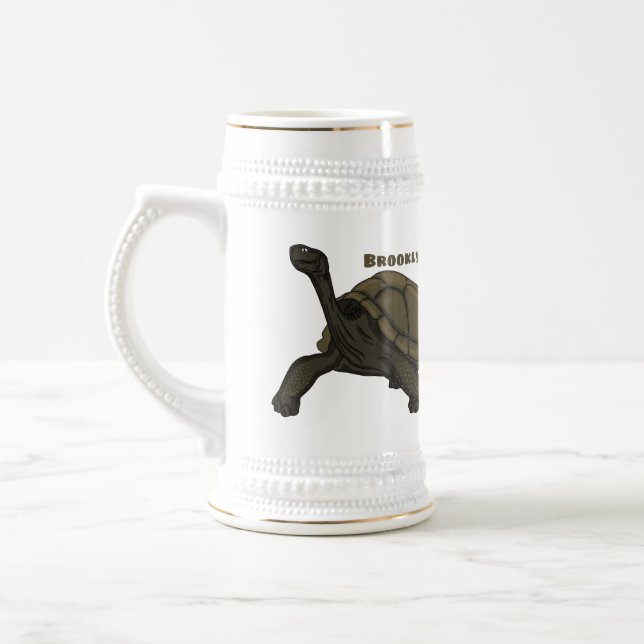 Chope À Bière Illustration de tortue terrestre des Galapagos (Gauche)
