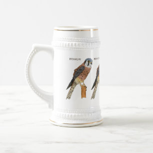 Chope À Bière Illustration d'oiseau américain Kestrel