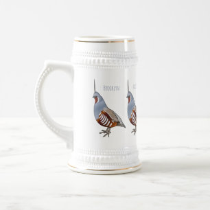Chope À Bière Illustration d'oiseau de caille de montagne