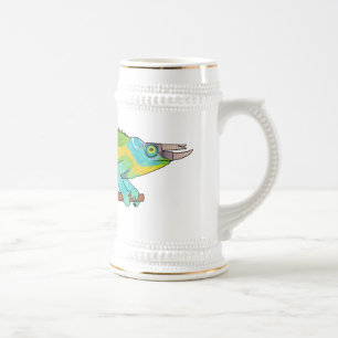 Chope À Bière Illustration du caméléon de Jackson