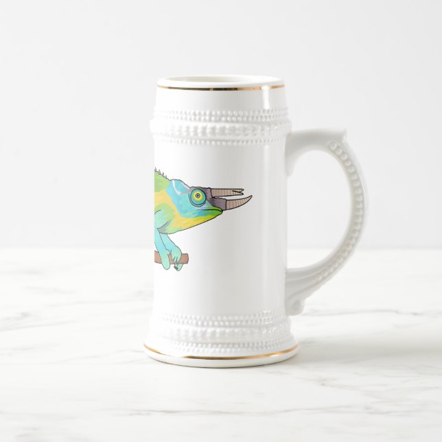 Chope À Bière Illustration du caméléon de Jackson (Droite)