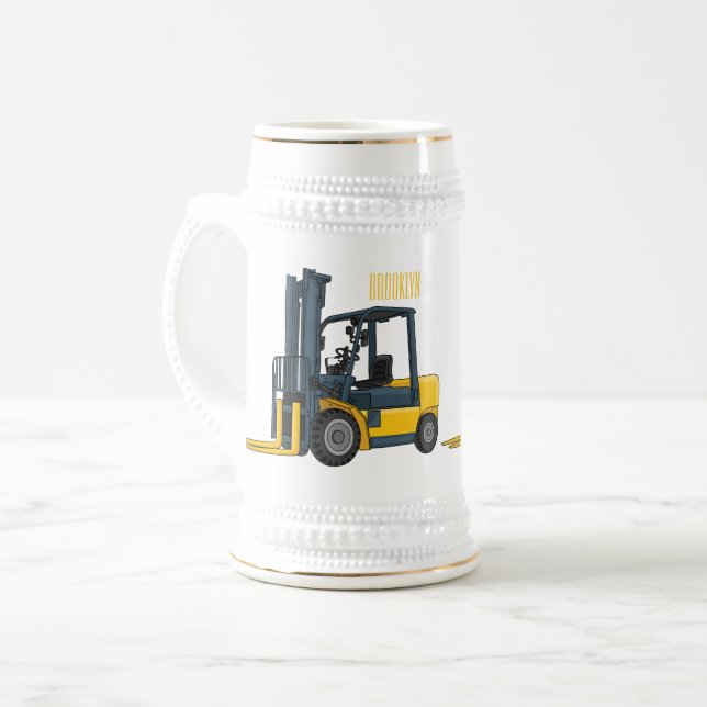 Chope À Bière Illustration du chariot élévateur (Devant gauche)