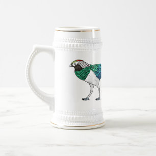 Chope À Bière Illustration du faisan de Lady Amherst