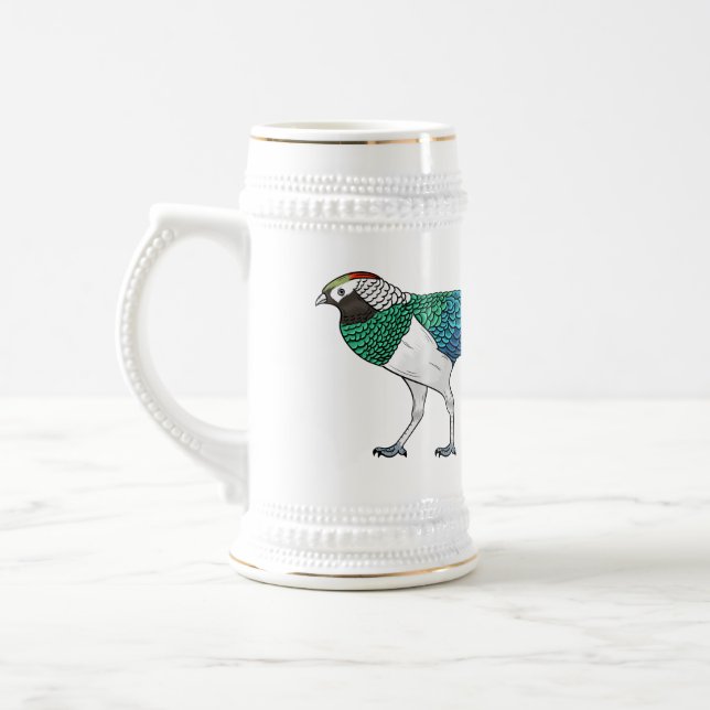 Chope À Bière Illustration du faisan de Lady Amherst (Gauche)