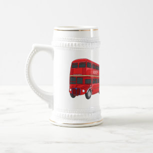Chope À Bière Illustration d'un bus à deux étages