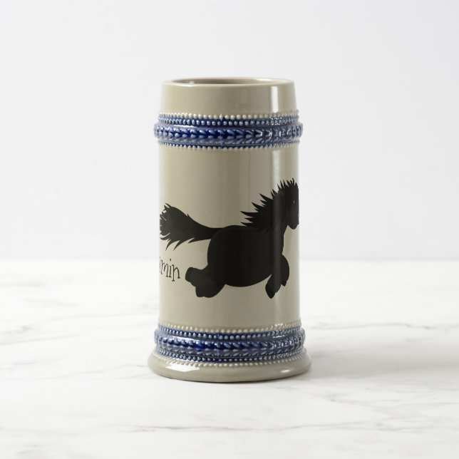 Chope À Bière Illustration d'un poney de Shetland mignon (Centre)