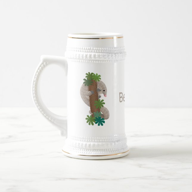 Chope À Bière Illustration d'une anteure de pangolin mignonne (Gauche)