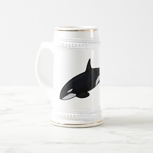 Chope À Bière Illustration d'une baleine tueuse (Devant gauche)