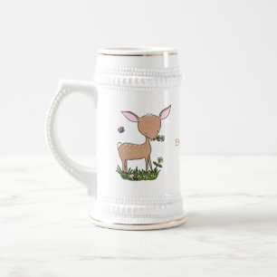 Chope À Bière Illustration d'une jolie dessin de cerf de bébé he