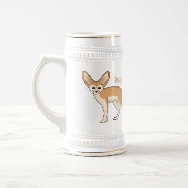 Chope À Bière Illustration Fennec fox (Gauche)
