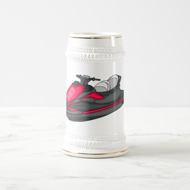Chope À Bière Illustration Jet ski (Centre)