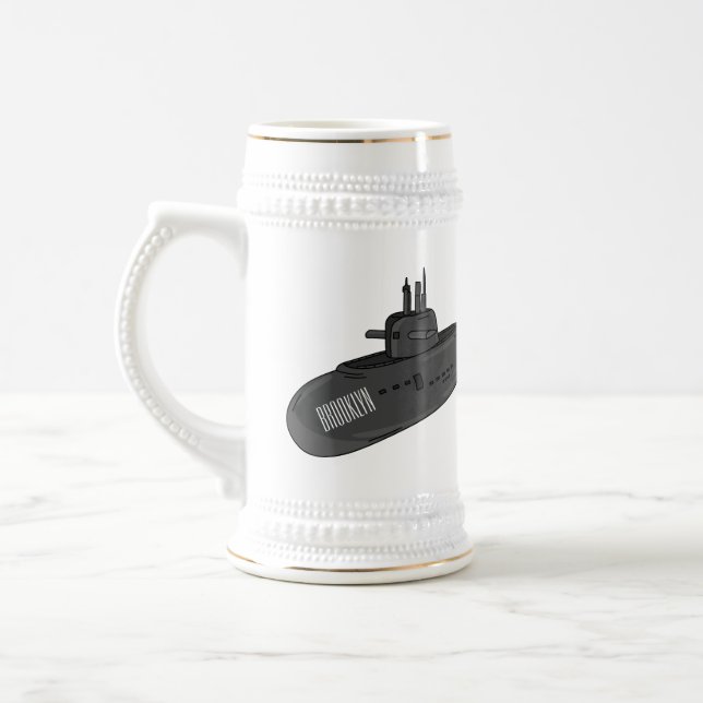 Chope À Bière Illustration sous-marine (Gauche)