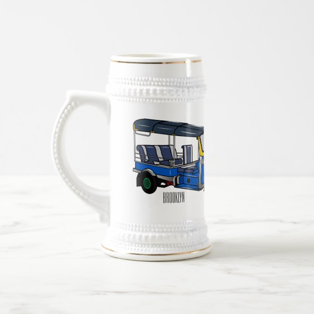 Chope À Bière Illustration Tuk tuk (Gauche)