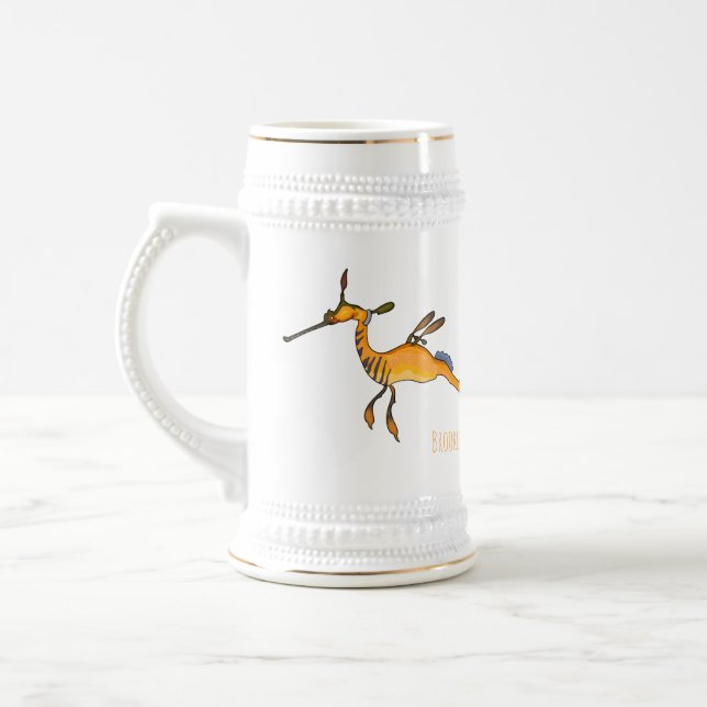 Chope À Bière Illustration Weedy seadragon (Gauche)