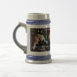 Chope À Bière Images de chats de Noël, personnaliser