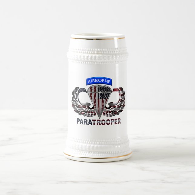 Chope À Bière Indicateur de parachutisme aéroporté américain sur (Centre)